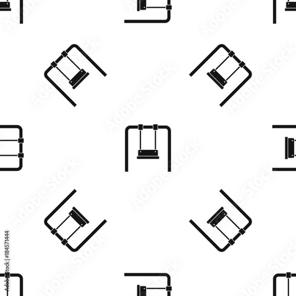 Fototapeta Swing pattern seamless black