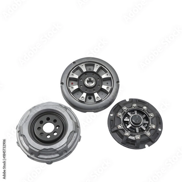 Fototapeta Side-by-Side Set of Three Different Engine Timing Covers