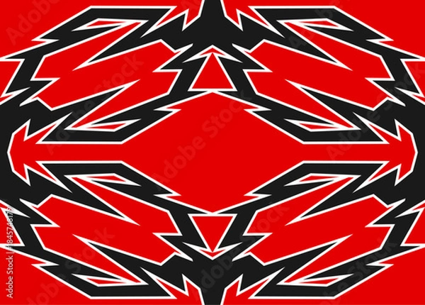 Fototapeta Abstract background with geometric tribal pattern