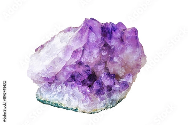 Fototapeta Isolated purple amethyst crystal stone