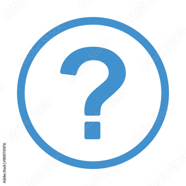 Fototapeta Question mark help circle. Information vector icon symbol