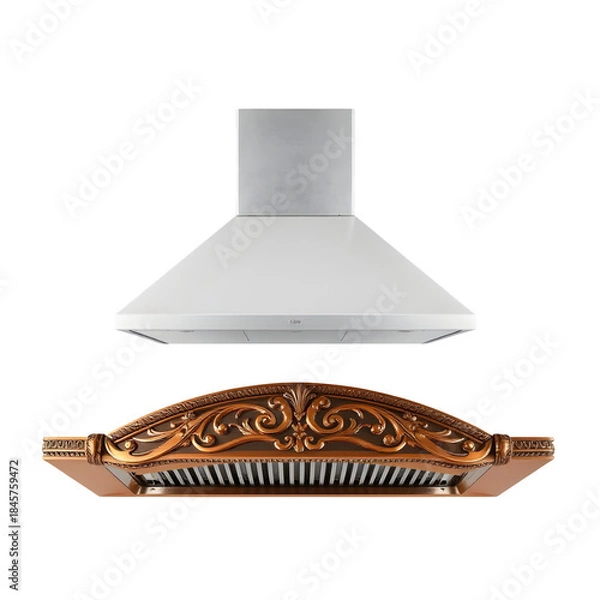 Fototapeta Side-by-Side Set of Different Vent Hood Materials