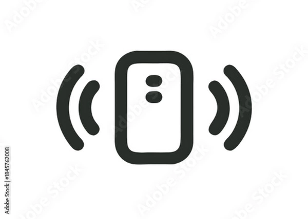 Obraz Vibrating smartphone icon isolated on white background