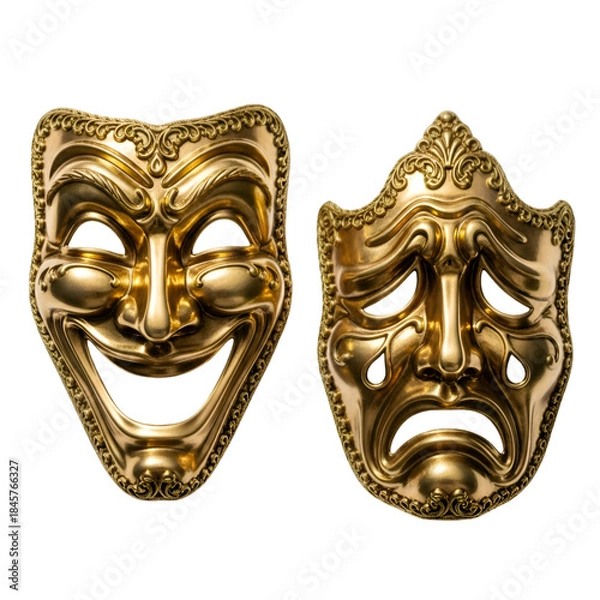 Obraz Golden Comedy & Tragedy Theater Masks