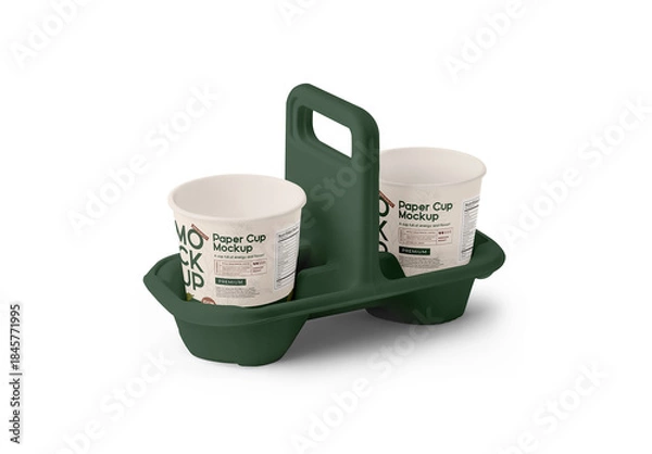 Fototapeta Paper Cups Mockup