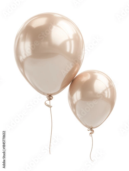 Obraz metallic balloons, 3D balloons