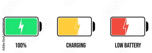 Fototapeta Smartphone Battery Level Indicators