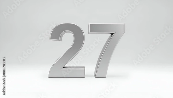 Obraz 27 Metallic Numbers