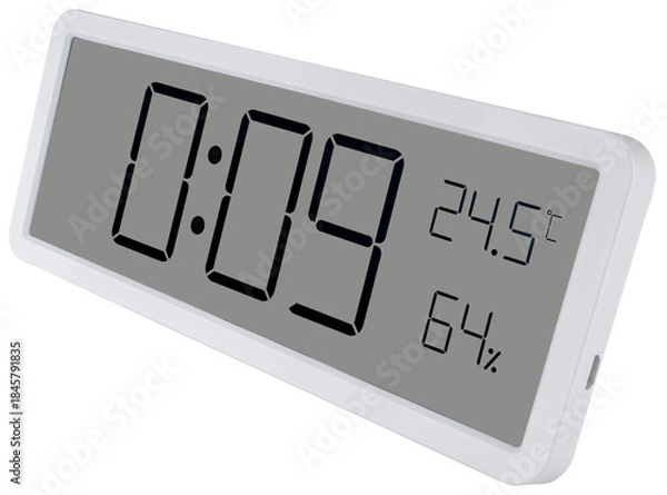 Obraz Large digital clock with temperature sensor