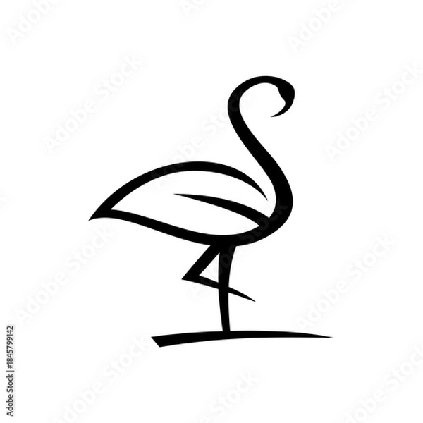 Obraz  flamingo logo