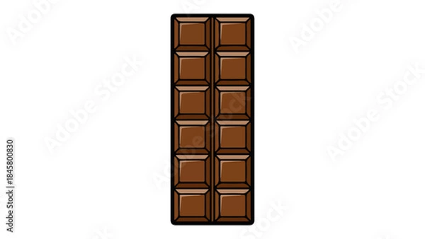 Obraz simple vector chocolate bar on white background