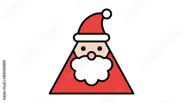 Obraz triangle santa claus simple cute vector illustration