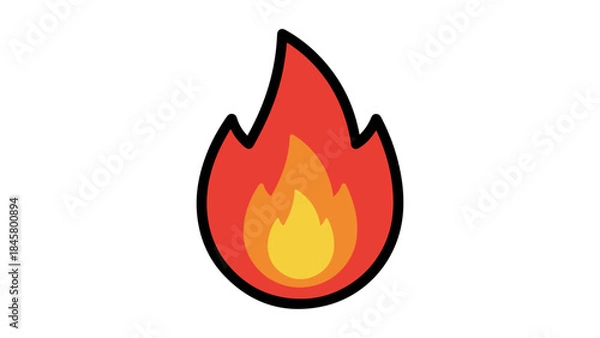 Obraz simple fire icon vector illustration