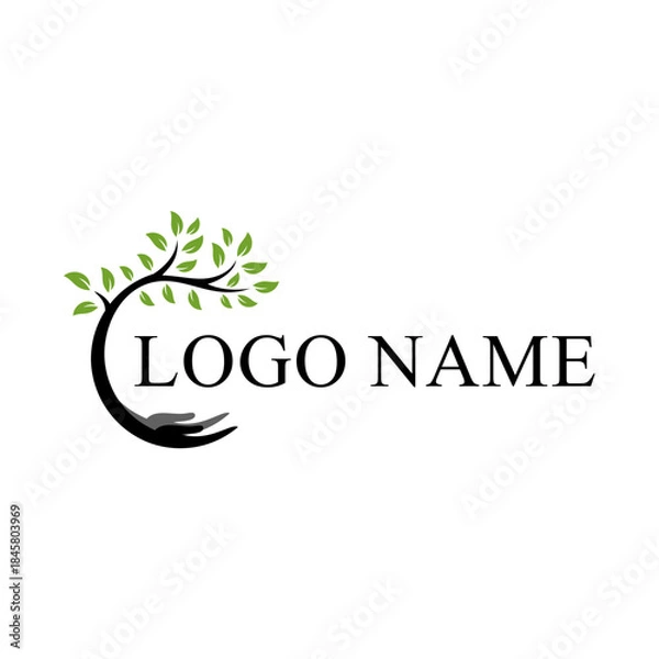 Obraz vector tree hand logo