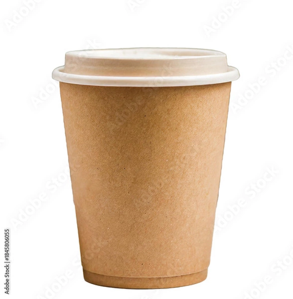 Obraz close-up paper cup on white background