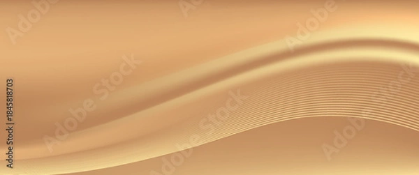 Obraz Abstract gold lines background with light effects. vector