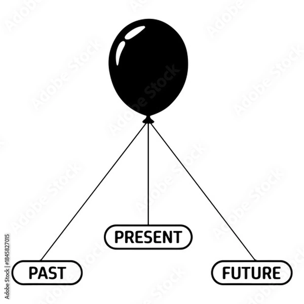 Obraz focus present time positive mindset concept