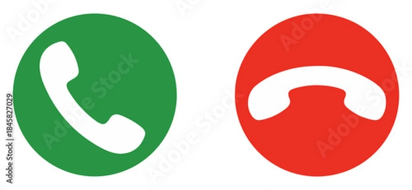 Obraz call accept decline phone icon