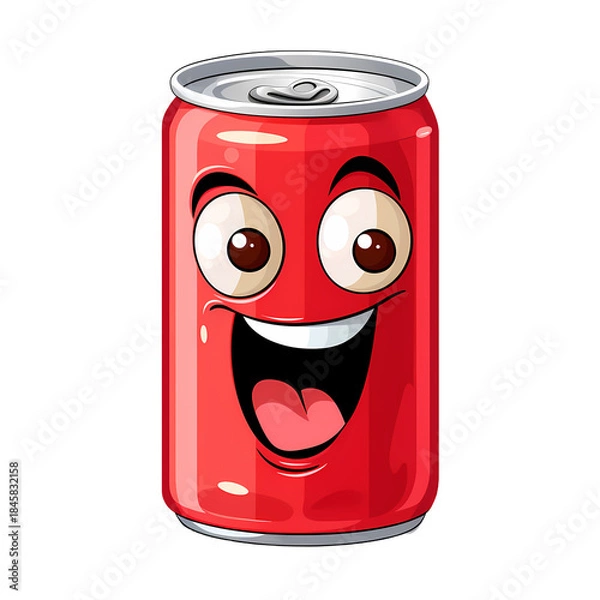 Obraz Vibrant Red Can Displaying Playful Expression