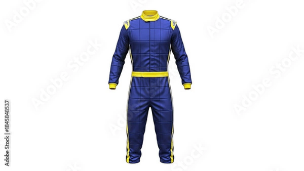 Obraz Racing Suit Isolated on White Background