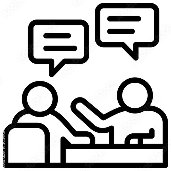 Fototapeta Team Discussion Icon