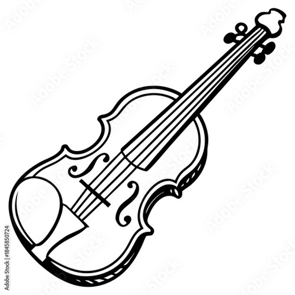 Obraz violin vector illustration