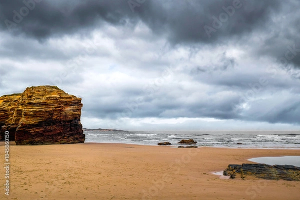 Fototapeta Tormenta en la playa