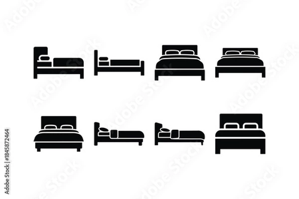 Fototapeta sofa silhouette vector set