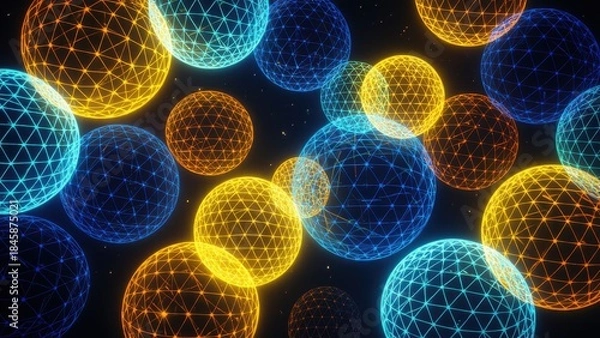 Obraz Neon Spheres in Space