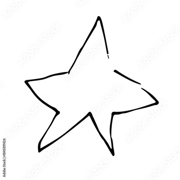 Obraz Hand drawn doodle star.