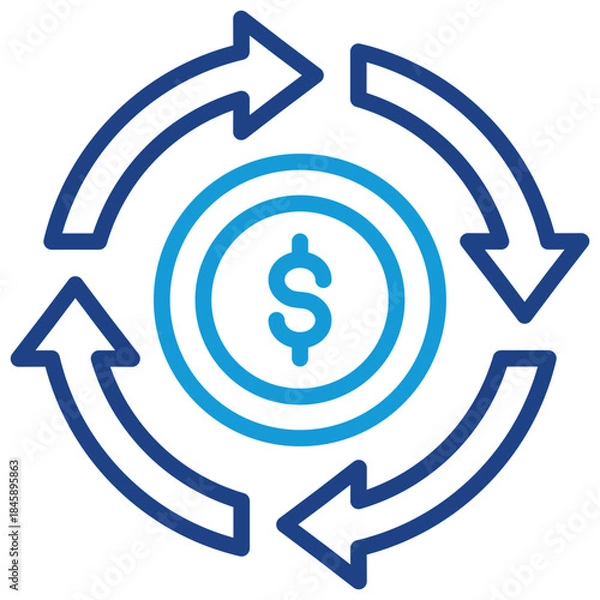 Fototapeta Money Cycle Icon