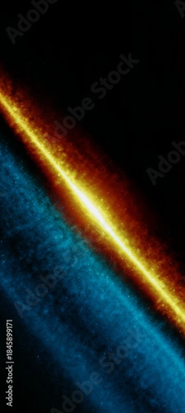 Obraz Diagonal Yellow Light on Dark Cosmic Background