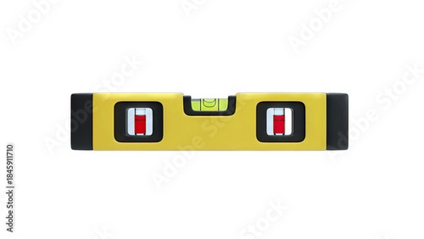 Fototapeta Yellow Level Tool Isolated on White Background