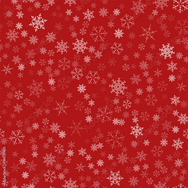 Obraz frame of snowflakes. Christmas festive background. To design posters, postcards, greeting, invitation for the new year.