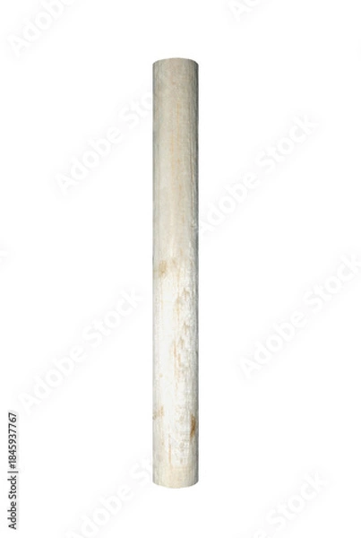 Fototapeta Raw stick with tree bali, vertical - species of soft wood it long ago was produced the mattresses of bed, floats or corks to champagne. On isolated transparent background.
