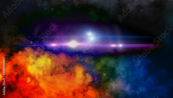 Fototapeta Colorful modern abstract background with fluid gradient shapes and smooth flowing motion, soft blur texture and creative digital art style for web design, posters and branding