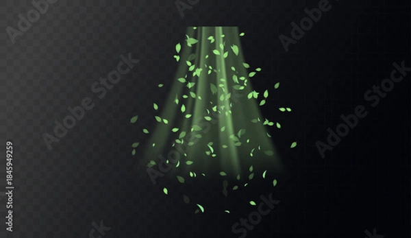 Obraz Green swirl elements