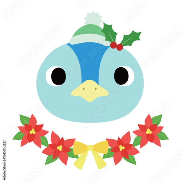 Obraz 可愛いペンギンのマーク　冬のクリスマス