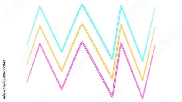 Fototapeta Colorful gradient line light effect abstract glow design for modern digital backgrounds and creative concepts, isolated transparent background, editable vector artwork ai illustration file,