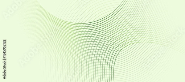 Obraz Minimal Green Line Abstract Technology Background