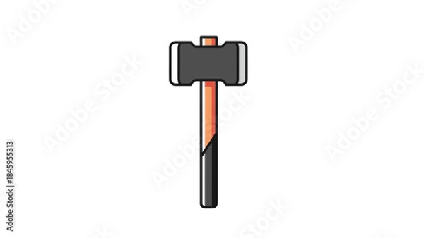 Fototapeta Sledgehammer tool illustration on white background.