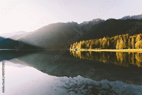 Obraz lake and mountains