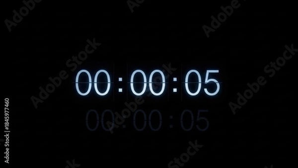 Obraz Countdown timer at five seconds