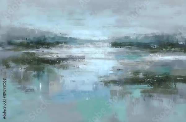 Obraz abstract lake landscape