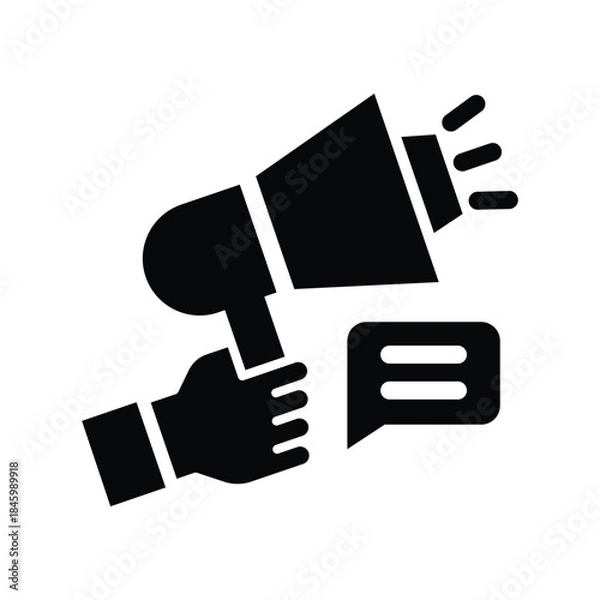 Obraz  megaphone glyph icon illustration vector graphic.eps