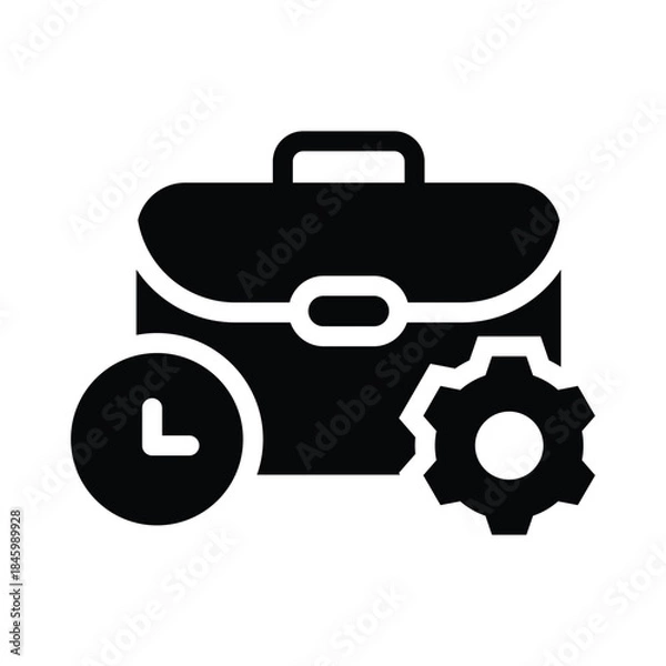 Obraz project management glyph icon illustration vector graphic.eps