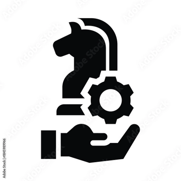 Obraz strategy development glyph icon illustration vector graphic.eps