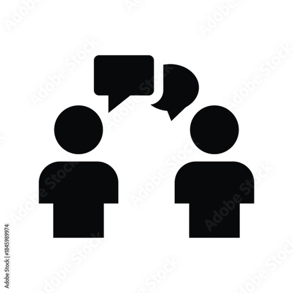 Obraz  conversation glyph icon illustration vector graphic.eps