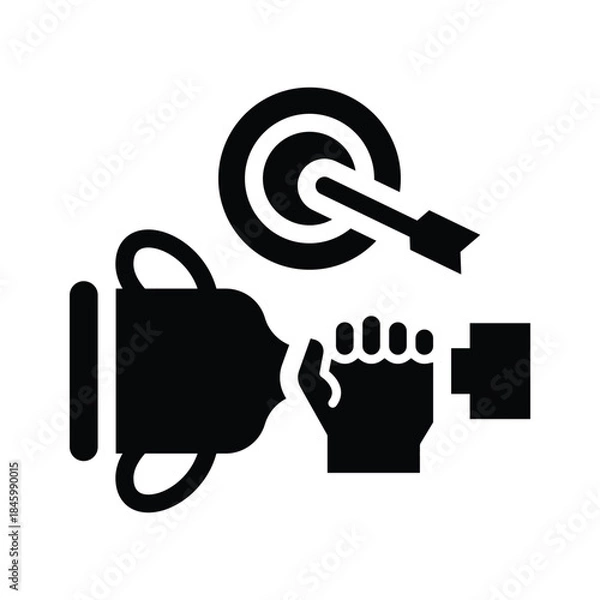 Obraz success glyph icon illustration vector graphic.eps