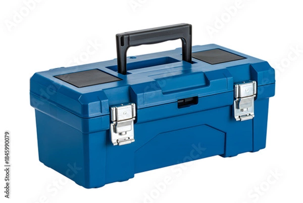 Fototapeta blue toolbox . Isolated on transparent background, png